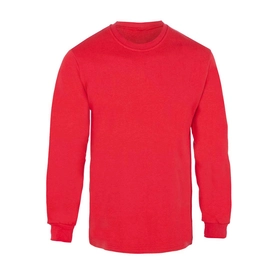 Bisiklet Yaka 3 İplik Sweatshirt Kırmızı