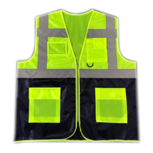 Hi-Vis Eko Mühendis Yelek Neon Sarı - Lacivert