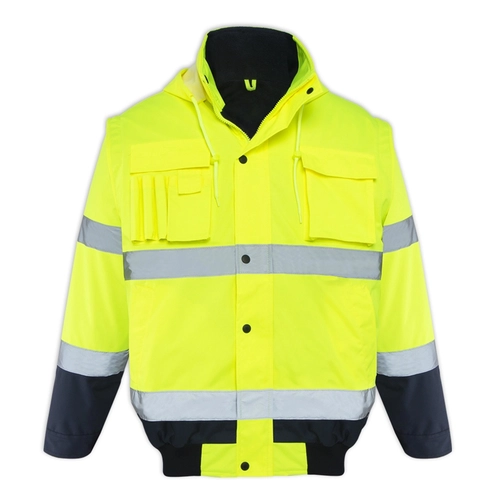Hi-Vis 2 in 1 Mont Neon Sarı - Lacivert